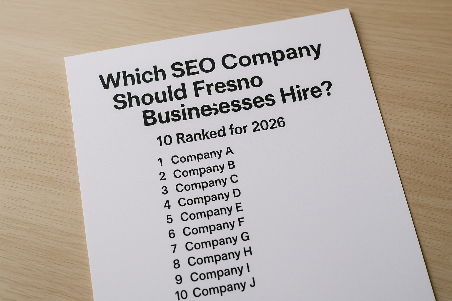Which SEO Company Should Fresno Businesses Hire? 10 Ranked for 2026